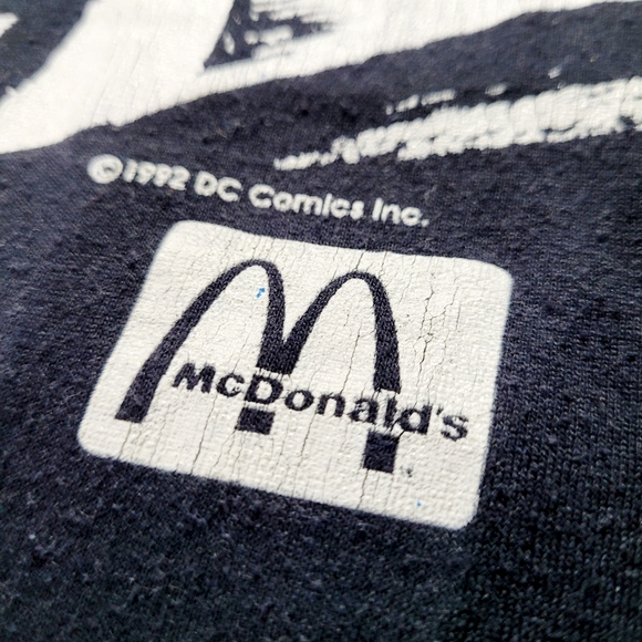 Rare Vintage 90's Batman Returns x McDonald's Promo Single Stitch Tee size L - Picture 3 of 12